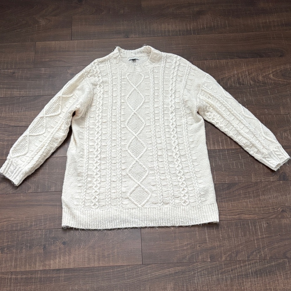 America Eagle Outfitters Cozy Cable Knit Sweater Dress, Large